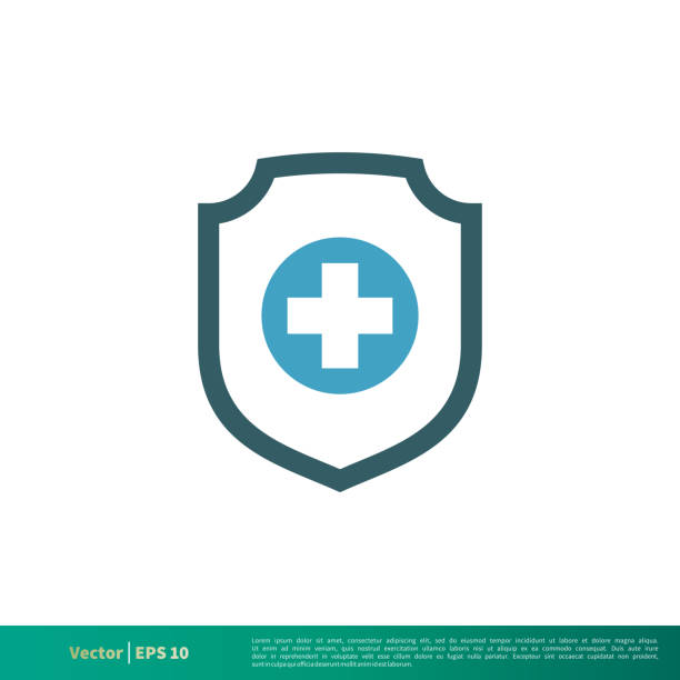 Shield and Cross Medical, Healthcare Icon Vector Logo Template Illustration Design. Vector EPS 10. Shield and Cross Medical, Healthcare Icon Vector Logo Template Illustration Design. Editable Vector EPS 10. medicare icons stock illustrations