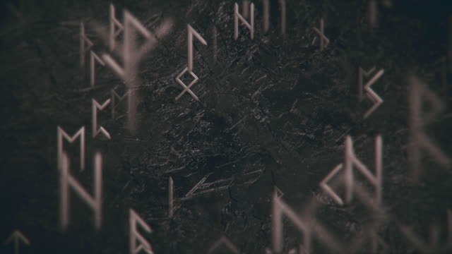 Dark Runic Symbols Motion Background