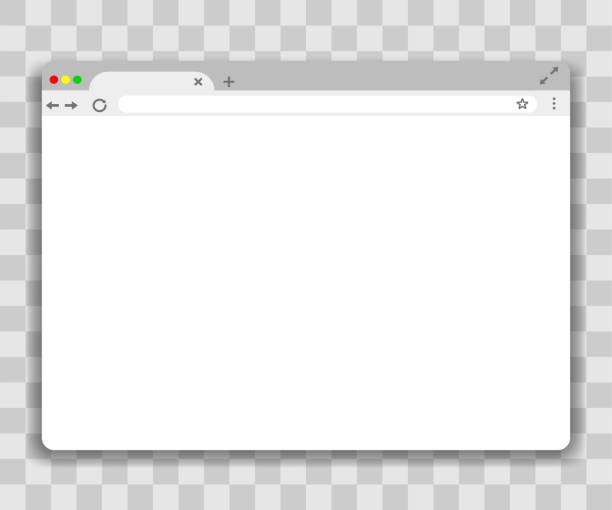 illustrations, cliparts, dessins animés et icônes de modèle de fenêtre de navigateur sur l’arrière-plan transparent. maquette de page web vectorielle. - web address