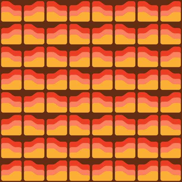 Abstract seamless pattern. Make any surface colorful. Simple geometric seamless pattern will attract attention and transform any surface. Suitable for web, ads, textile, printed goods and for any design project. technology in the 70s stock illustrations