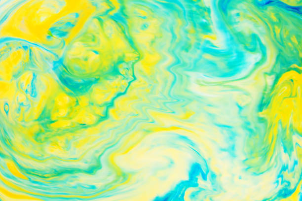 istock Fluid Art. Abstract blurred colorful background. Swirl liquid pattern. Marble effect of green color. Trendy colorful backdrop 1255047773