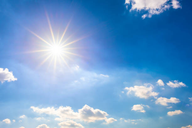 istock Wonderful blue sky with bright sun 1255049322