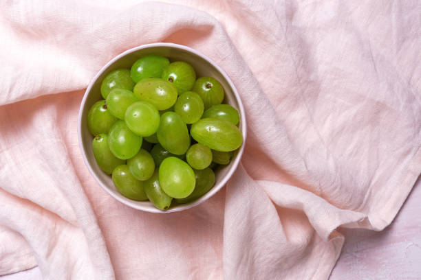 Fresh seasonal grapes in Plastic containers ready to eat To take away