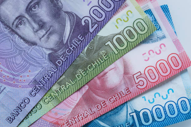 istock Chile money, pesos, various types of  banknotes 1255056165
