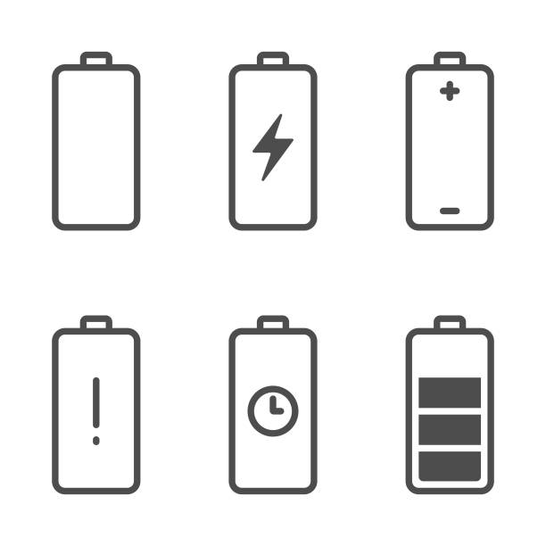 Battery Icon Set Vector Design. Scalable to any size. Vector Illustration EPS 10 File. battery stock illustrations