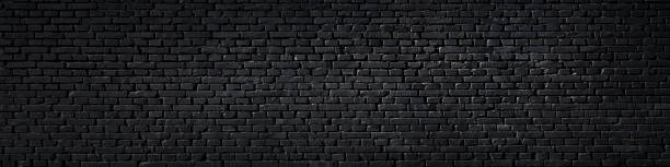 Texture of black brick wall