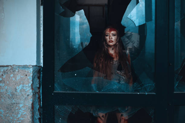 istock Warrior standing in front of broken glass 1255069067