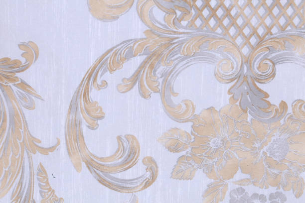 istock The abstract pattern on fabric. Seamless vector background. Dark blue and gold texture. Graphic modern pattern 1255073623