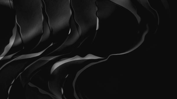 istock Dark shapes motion, abstract black background 1255074400
