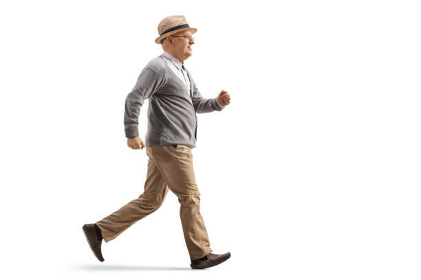 istock Elderly gentleman running fast 1255079898