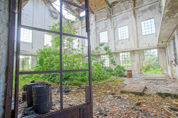 istock Abandoned Old Ruined Industrial Plant 1255082359