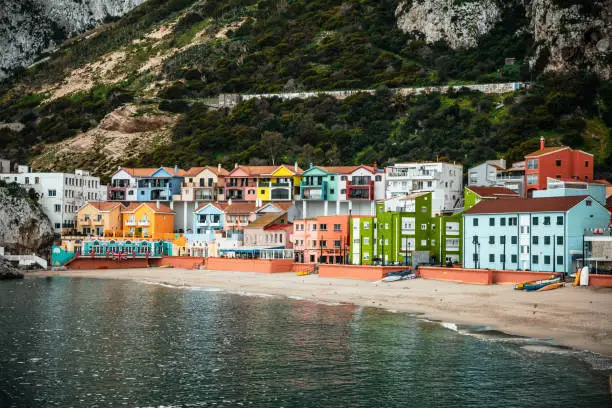 Village at the beach of Gibraltar
