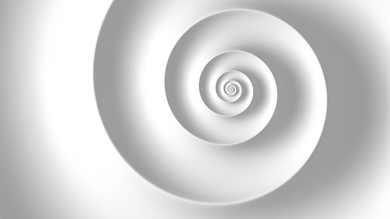 White abstract background of fibonacci spiral