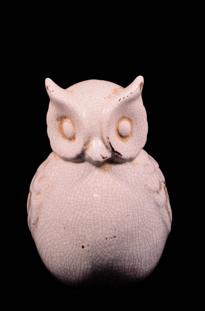 istock Clay Handmade Statue of a Owl 1255090960
