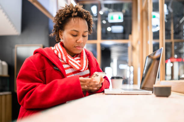 istock Woman at work checking social media. 1255098974