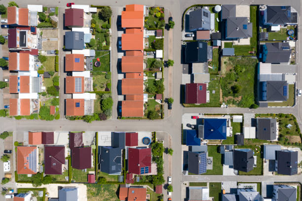 istock Modern Houses From Above 1255099003