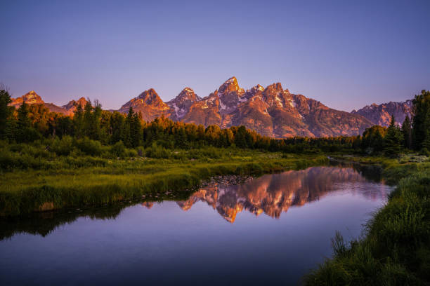 istock Grand Teton mountain at sunrise 1255112239