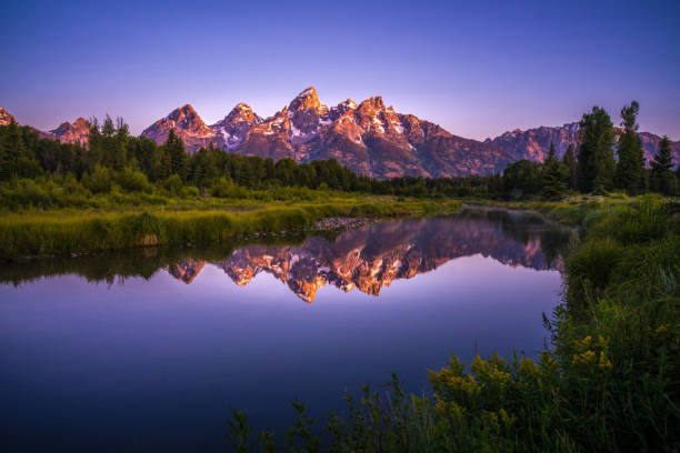 istock Grand Teton mountain at sunrise 1255112878
