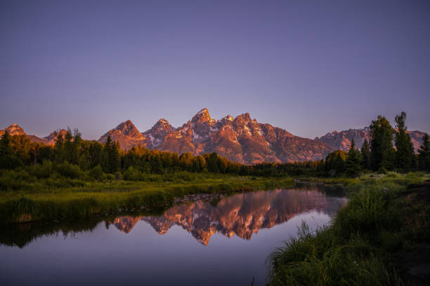 istock Grand Teton mountain at sunrise 1255113098