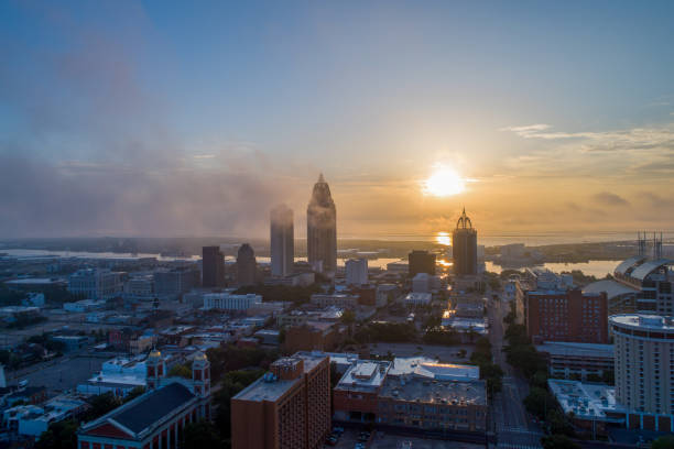 istock Downtown Mobile, Alabama at sunrise 1255122067