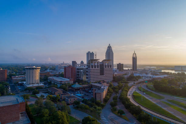 istock Downtown Mobile, Alabama at sunrise 1255122652