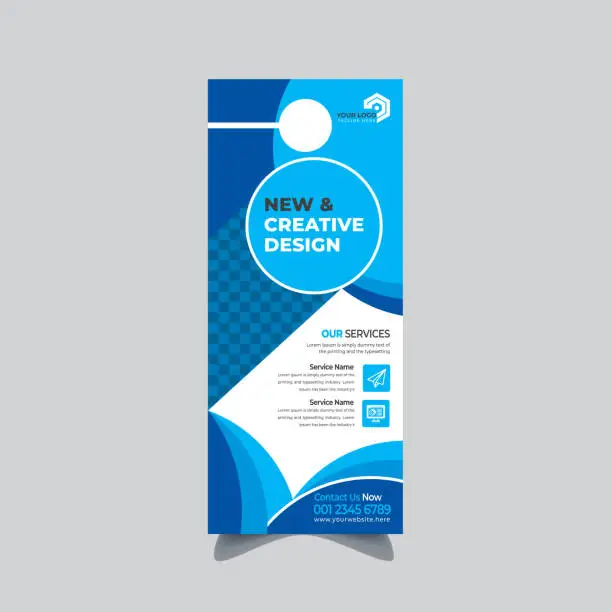 Vector illustration of Door hanger template, Flyer concept, colors scheme, vector, Cooperate Door Hanger and modern Door hanger mock up, template - Vector, Corporate Business Flyer