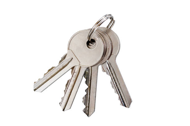 istock set of cylinder lock keys on keyring isolated on white background 1255134995