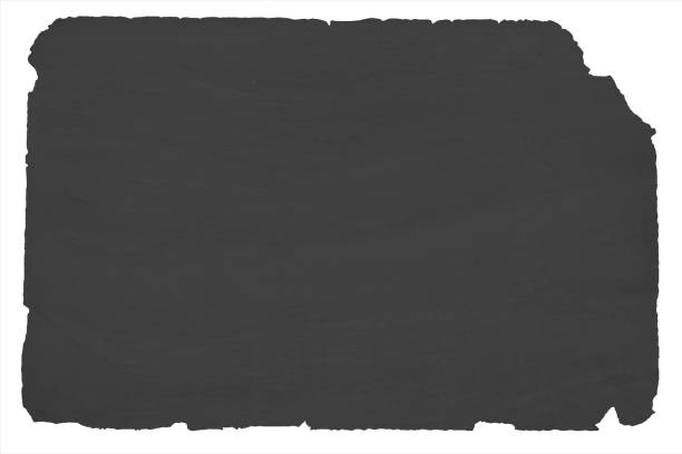 alte schwarz gefärbte strukturierte grunge papier hintergrund mit gerissenen oder gerissenen kanten - index card paper cut or torn paper card file stock-grafiken, -clipart, -cartoons und -symbole