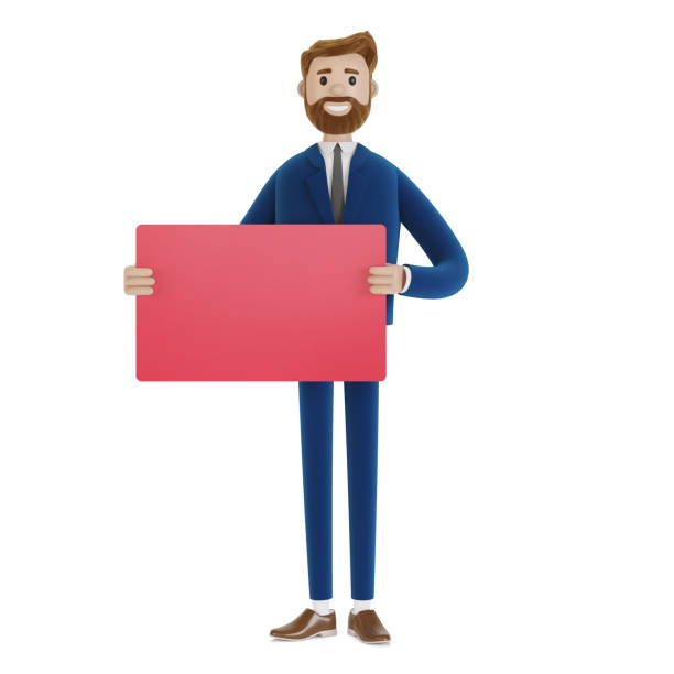 istock Cartoon character with credit card. 3d illustration. 1255139076