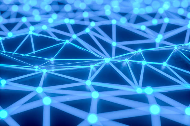 istock Global digital mesh network, Blockchain, Futuristic Technology 1255142037
