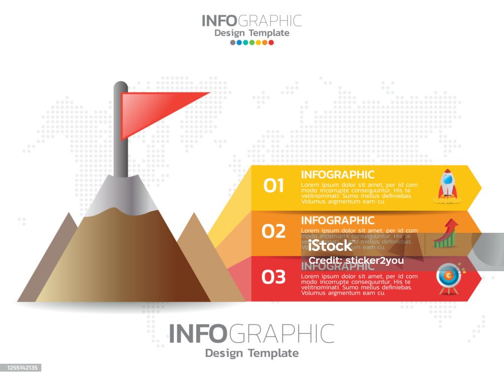 Triangular Pyramid Infograph Pyramid Or Triangle Infographic Template With 3 Steps Elements Stock ...