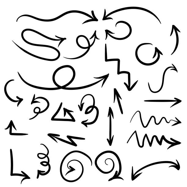 ilustrações de stock, clip art, desenhos animados e ícones de ðð»ñ ðð½ñðµñð½ðµñð° - arrow sign arrow sketch drawing