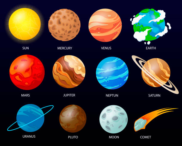 Cartoon Planets Stock Illustration - Download Image Now - Order, Sun, Alien  - iStock