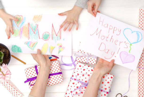 istock Greeting cards and presents for mother's day 1255153381