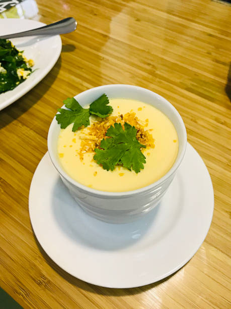 istock Yummy steamed eggs in Thailand. 1255157027