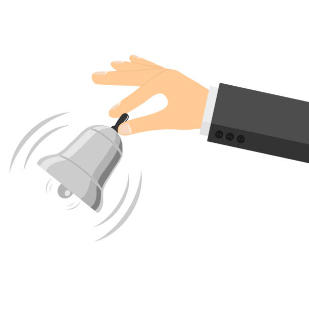 Visual Support Bell Ringing Ring Bell For Assistance Sign Illustrations, Royalty-Free Vector ...