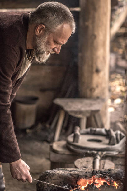 istock An individual viking blacksmith in a viking settlement 1255164522