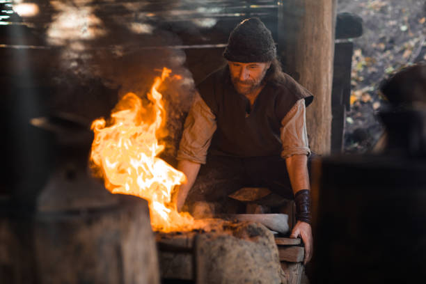 istock An individual viking blacksmith in a viking settlement 1255164955