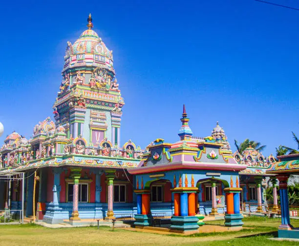 Tamil Temple in St. Peter's, Reunion Island.