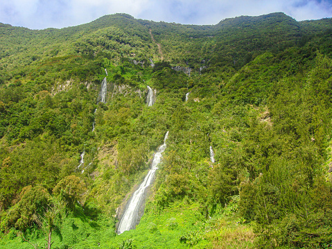 Salazie cirque waterfalls, Reunion Island.