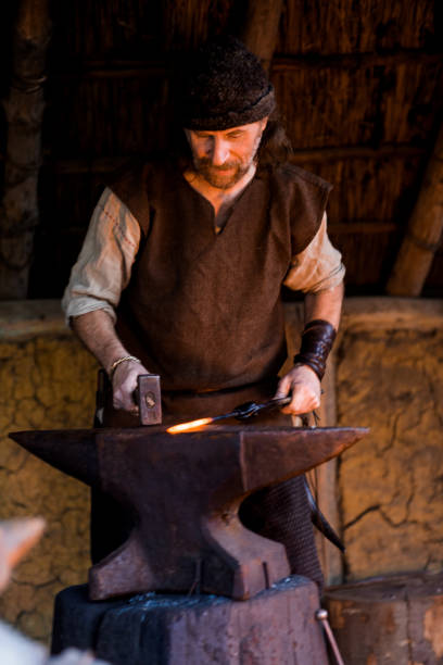istock An individual viking blacksmith in a viking settlement 1255166868