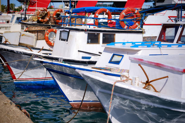 istock moored ships are at the pier in the sunny afternoon 1255167680