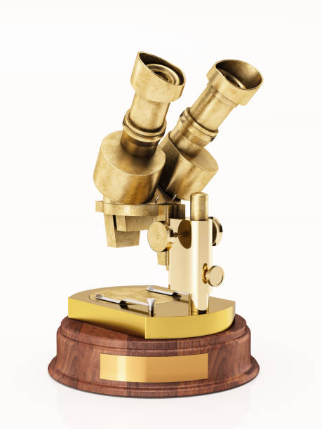 istock Medical Award Concept with Microscope Throphy 1255175118