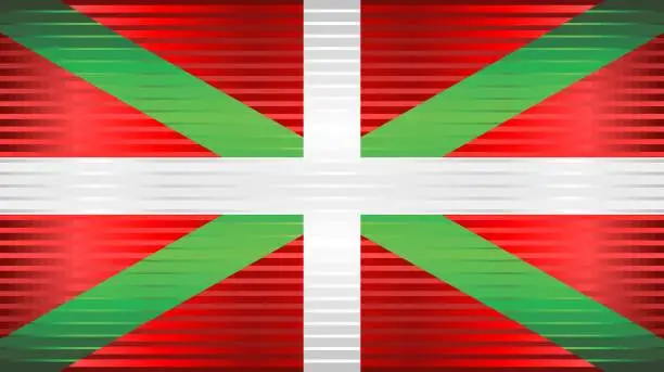 Vector illustration of Shiny Grunge flag of the Basque