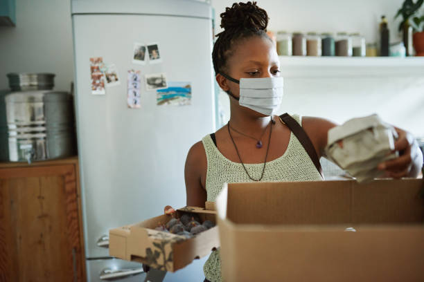 istock Healthy nutrition is as essential as your mask 1255181406