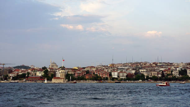 istock Watching Istanbul from the Passenger Ferry, Maiden's tower 1255182980