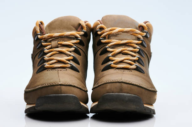 Pair of brown heavy boots