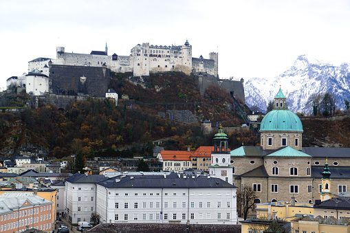 02/20/2020 - Salzburg, Austria
The Fortress Hohensalzburg was built in the 11th century. It is one of the main landmarks in the Old Town of Salzburg.
