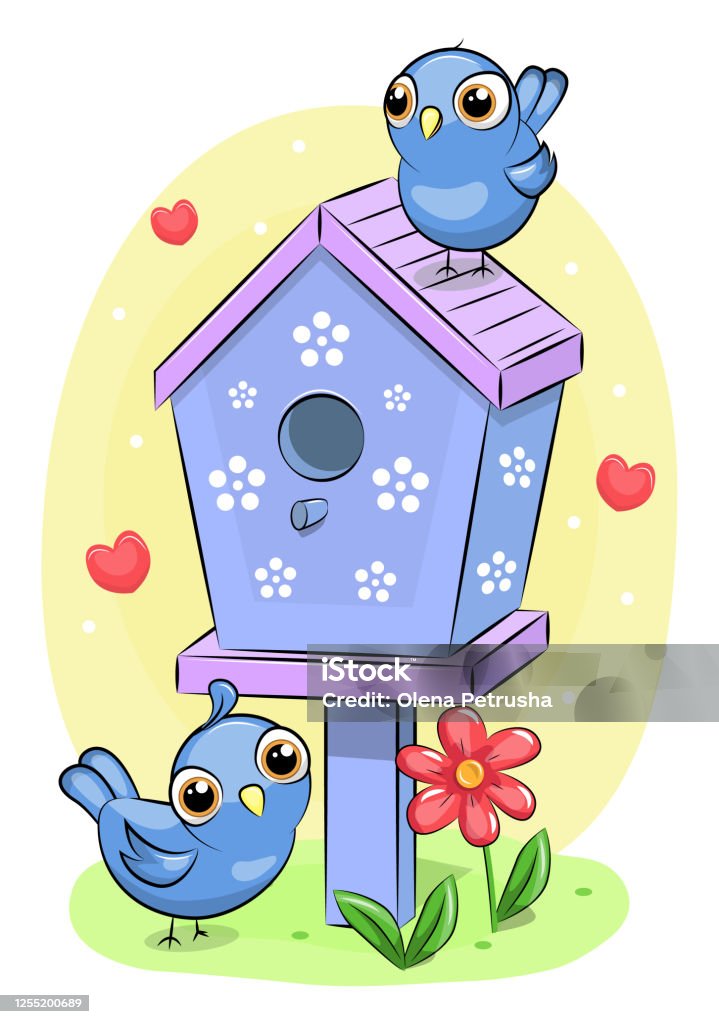 Ilustración de Bonitos Pájaros De Dibujos Animados Con Una Casa De Pájaros y más Vectores Libres de Derechos de Azulejo - Pájaro - iStock Ilustración de Bonitos Pájaros De Dibujos Animados Con Una Casa De Pájaros y más Vectores Libres de Derechos de Azulejo - Pájaro - iStock