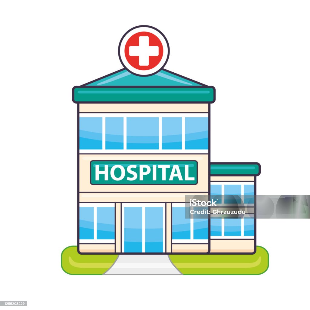 Hospital Building Cartoon Icon Stock Illustration - Download Image Now -  Emergency Room, Ambulance, Building Exterior - iStock